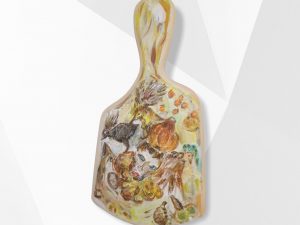 Малки пана за стена триптих рисувани върху нови дъски с акрилни бои